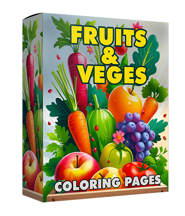Fruit and Vegetable Coloring Pages (Printable)