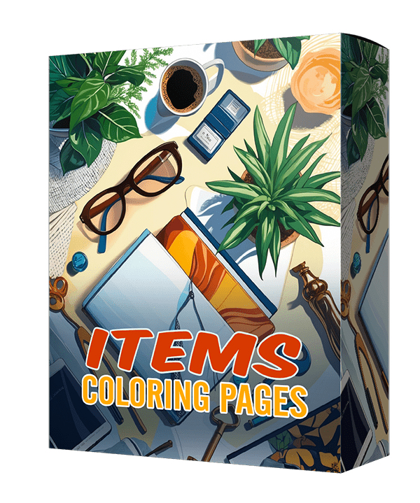 Items and Elements Coloring Pages for Kids