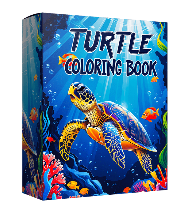 Turtle Coloring Book Sheets for Kids