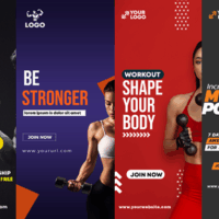 10 fitness vertical ad templates