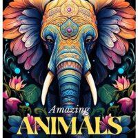 (covers) adult coloring book animals mandala