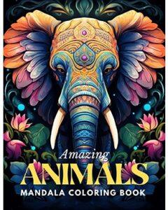 (covers) adult coloring book animals mandala