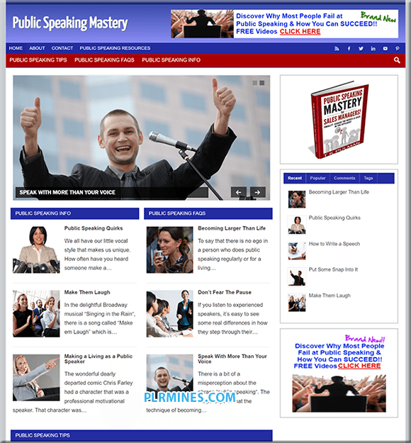 Public Speaking WordPress Blog